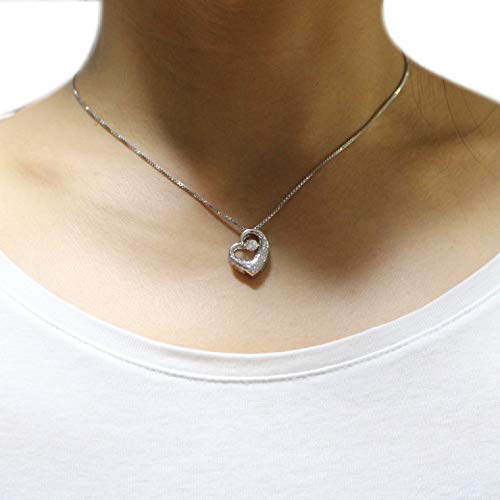 Hawaiian Jewelry Memorial Pendant with Dancing Stone and Cubic Zirconia, Silver, Perfect for Keeping Ashes and Cremation