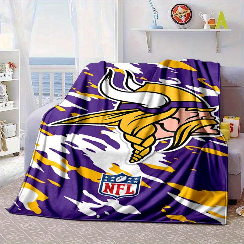 Vikings Team Spirit Portable Blanket/Soft Blanket Bedding Blanket Suitable for Travel Camping Living Rooms Offices Sofas Fan Gifts