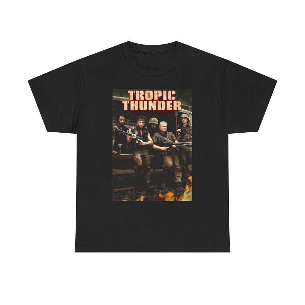 

Tropic Thunder Graphic T Shirt Comedy Movie Retro Unisex Heavy Cotton Tee 2 3XL