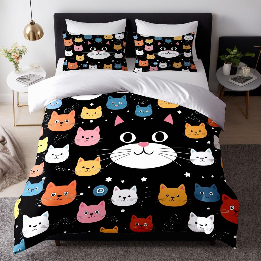 Duvet Cover Set Cartoon Children'S Quilt Cover 3D Digital Printing Three-Piece Set