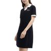 Fila SS24 Logo Print Polo Casual Slim Elegant Atmungsaktiv Kurzarmkleid Damenkleider Schwarz F51W429301F-BK
