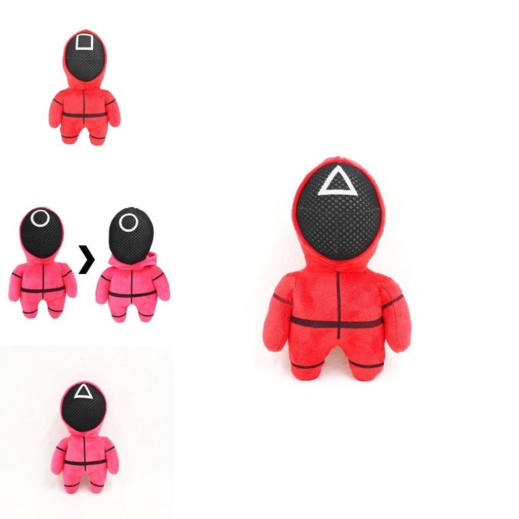 Squid Game Lavoratore Guardia Rossa Personale Peluche Uomo Maschera 001 456 218 Bambola di Peluche
