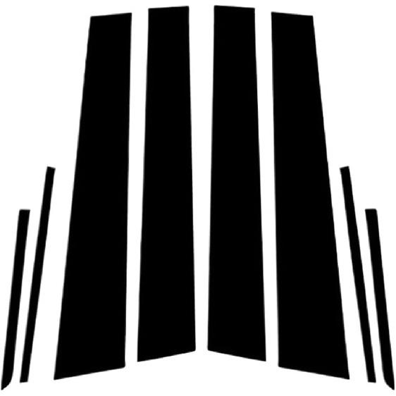 Postes de Pilar 8 Peças Compatíveis com Toyota Prius 2016 2017 2018 2019 2020 2021 2022 Postes de Pilar Preto Brilhante Decoração de Porta Cobertura de Coluna de Janela BC Acabamento