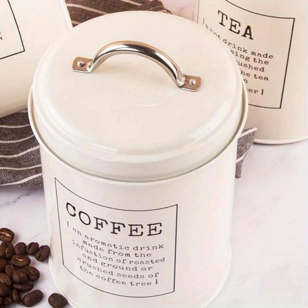 3 Stück/Set Metall-Aufbewahrungsbox Tee Kaffee Zuckerbehälter Küche Versiegelte Eisenboxen Einfacher Behälter zur Versiegelung von Trockennahrung Organizer Flasche