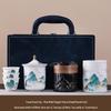 OIMG Mutton-Fat Jade Porcelain Travel Gongfu Tea Set