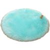Nordic Faux Wool Plush Round Rug for Bedroom and Vanity with Butterfly Chair Blanket.