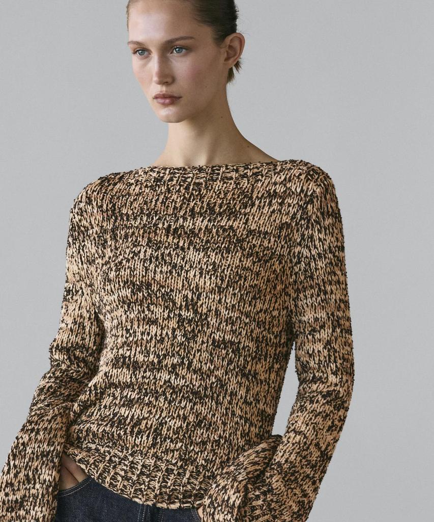 Masimodutti Cotton Blend Moulin Knit Sweater