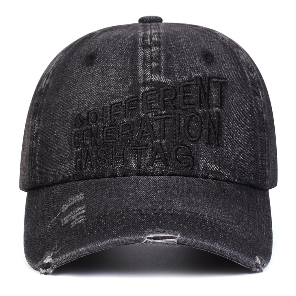 Unisex DIFFERENT Embroidery Adjustable Washed Denim Baseball Hat Retro Caps Spring Autumn Outdoor Sport Travel for Women Men