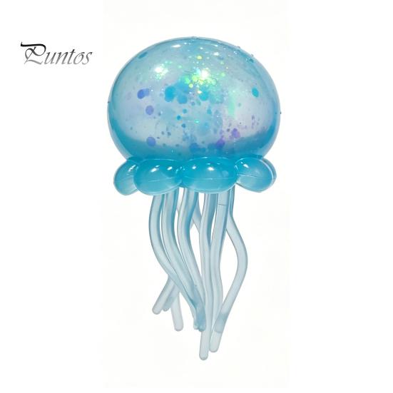 Transparent Lemon Toy Squeeze Toy, Stress Relief Jellyfish Ice Cream Reduction Soft Clear Cube Sensory for Kids Adults Reliever