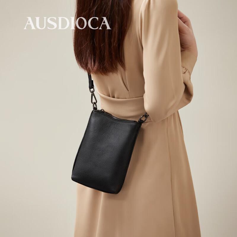 Aodijia Genuine Leather Women s Crossbody Phone Bag