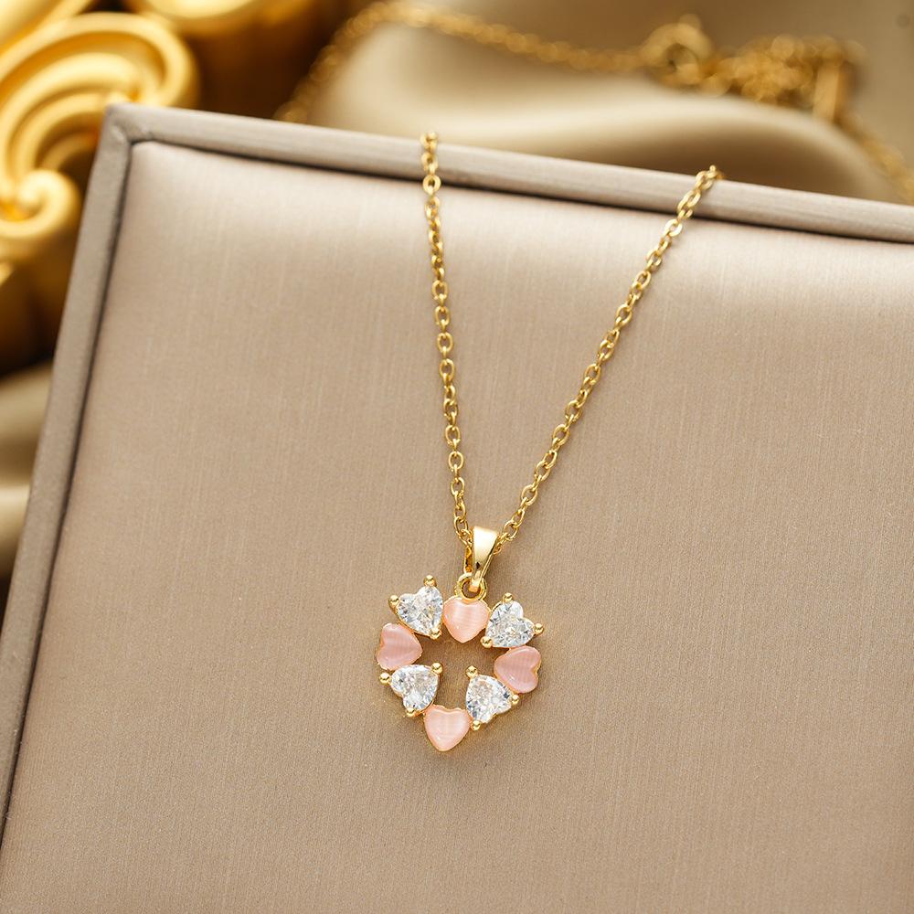 Новое ожерелье Love, полное бриллиантовых цветов и белой цепочки на ключицу