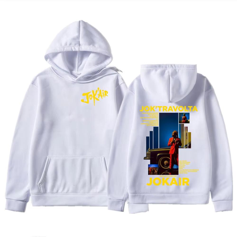 Rapper Jokair Jok Travolta 2026 Album Merch Hoodie Y2K Herren Damen Gothic Punk Hip Hop Pullover Sweatshirt Locker Gemütlich und Vielseitig