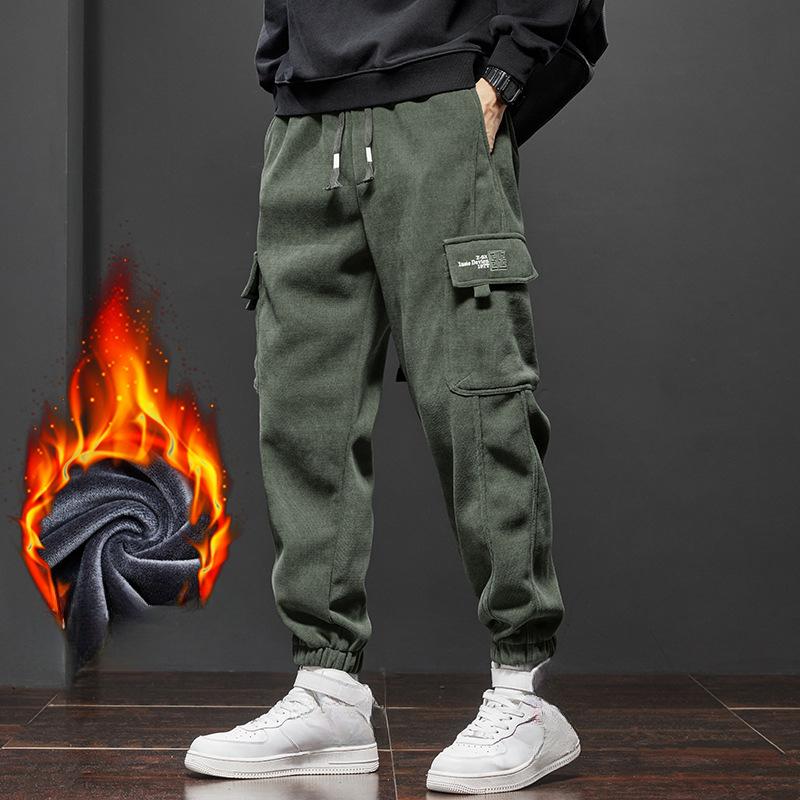 Autumn and Winter Corduroy Casual Overalls Men's Loose-fitting Harlan Sports Trousers