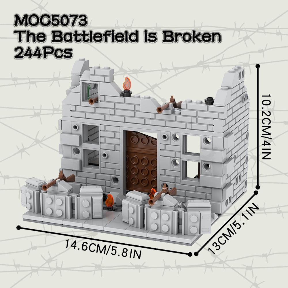 MOC WW2 Battlefield Brick Military Installation Gun Weapon Compatible Figure Building Block Toys For Children Adult Friends Gift