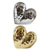 Refined Heart Shape Ceramics Statue Living Room Adornment Offering Aesthetic Appeal and Timeless Love Symbolism