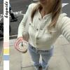 Women's Autumn and Winter Casual Fashion Woolen Button Long Sleeve Single Breasted Sweater Cardigan