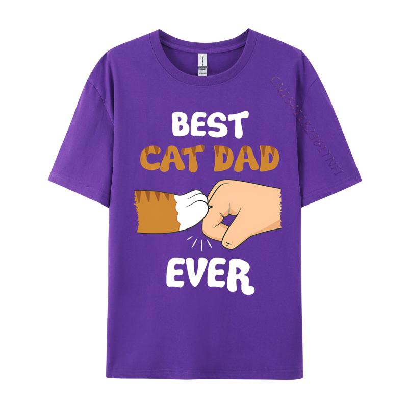 T-Shirt für Männer Bester Katzenpapa aller Zeiten Vatertag T-Shirts Baumwolle Oberteile T-Shirts Rundhals Herrenbekleidung Übergröße