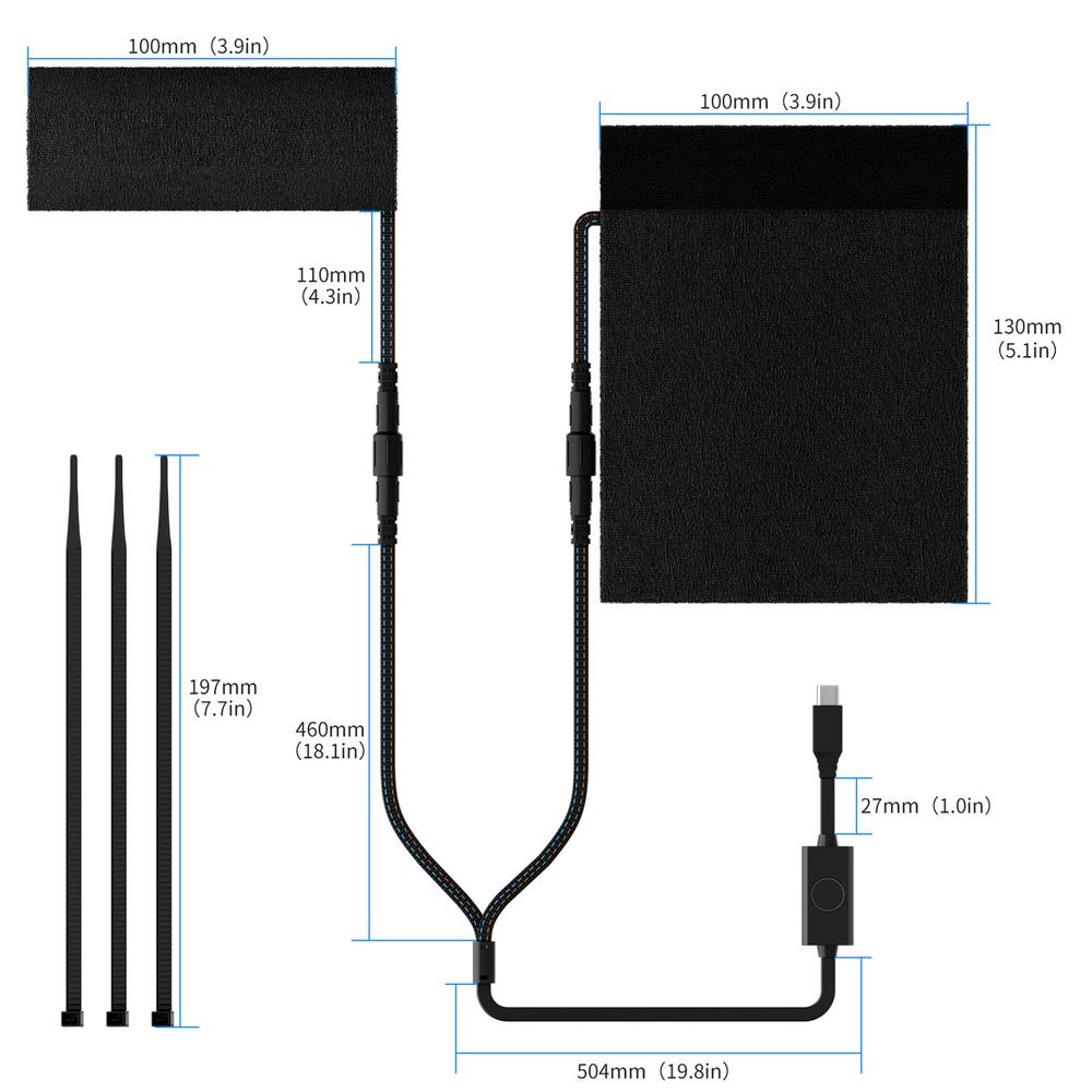

Heated Motorcycle Grips Heated Scooter Handlebar Warmer Five Adjustable Temperatures Motorcycle Grips Warmer for Motorcycle