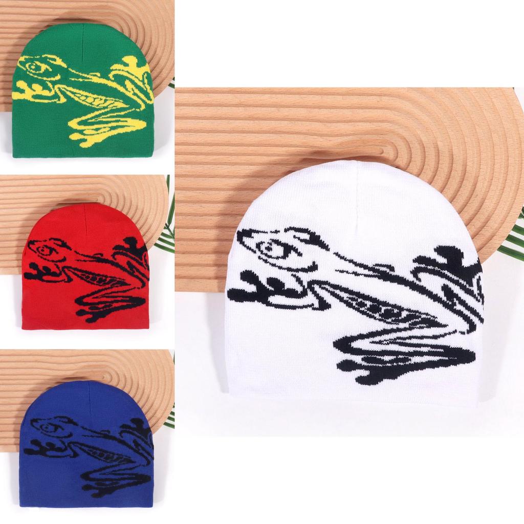 Unisex-Froschstrickmütze mit Wärmefunktion für Outdoor-Aktivitäten