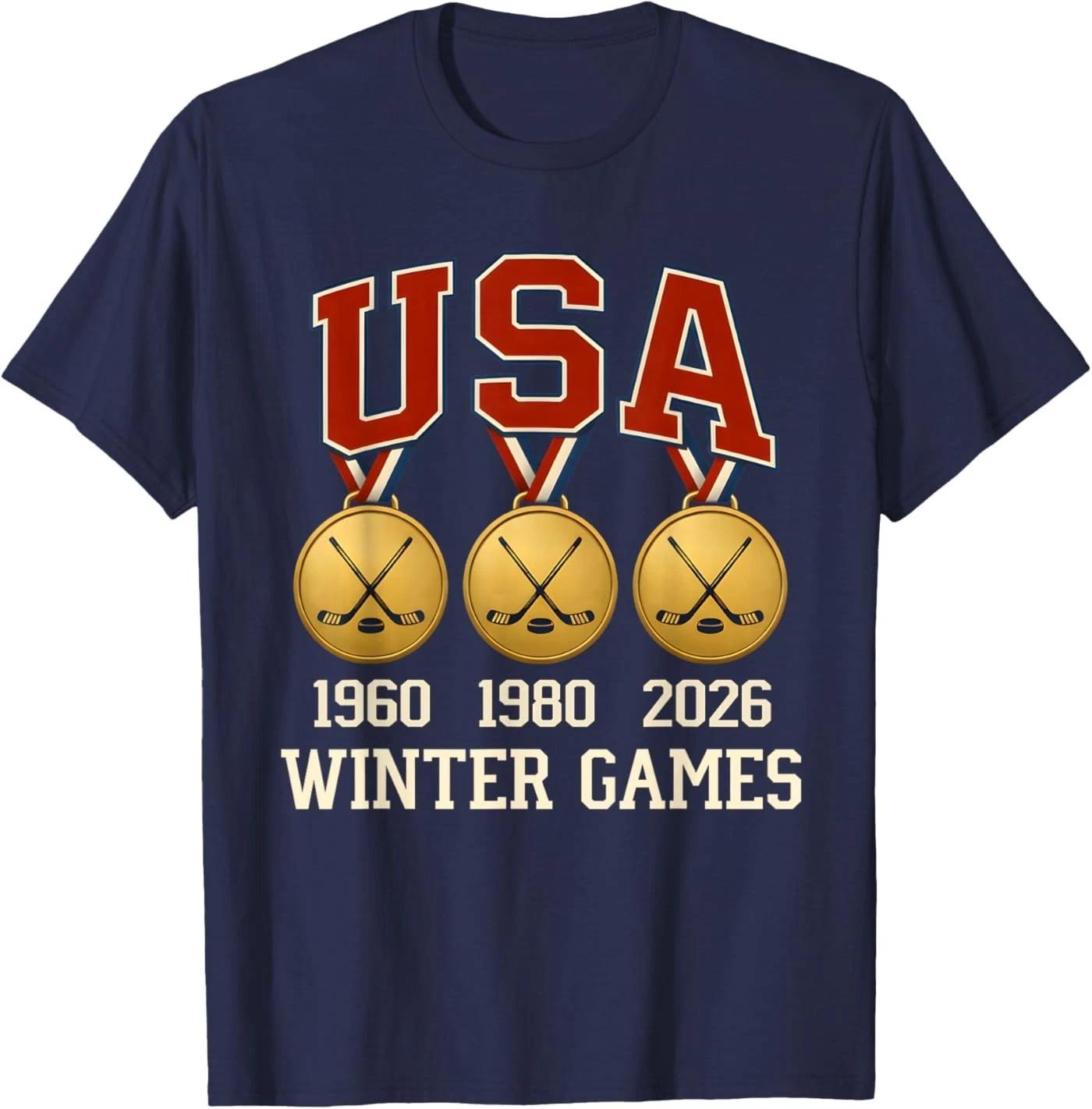 

Ice Hockey 2026 Sticks US Flag Patriotic Player T-Shirt 3XL