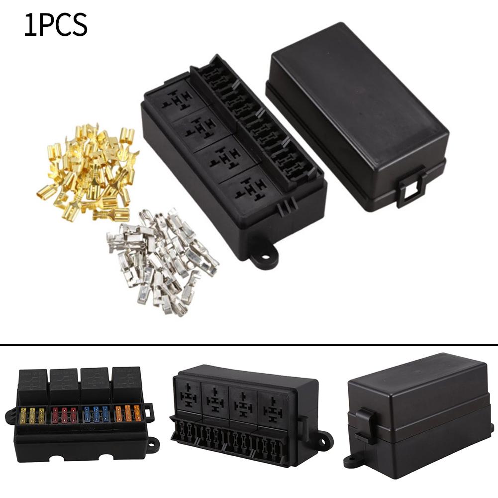 Compact 12 Way Fuse Box with PaddleFuse Terminals Designed for Low Voltage Applications in For Cars ATVs and Trailers