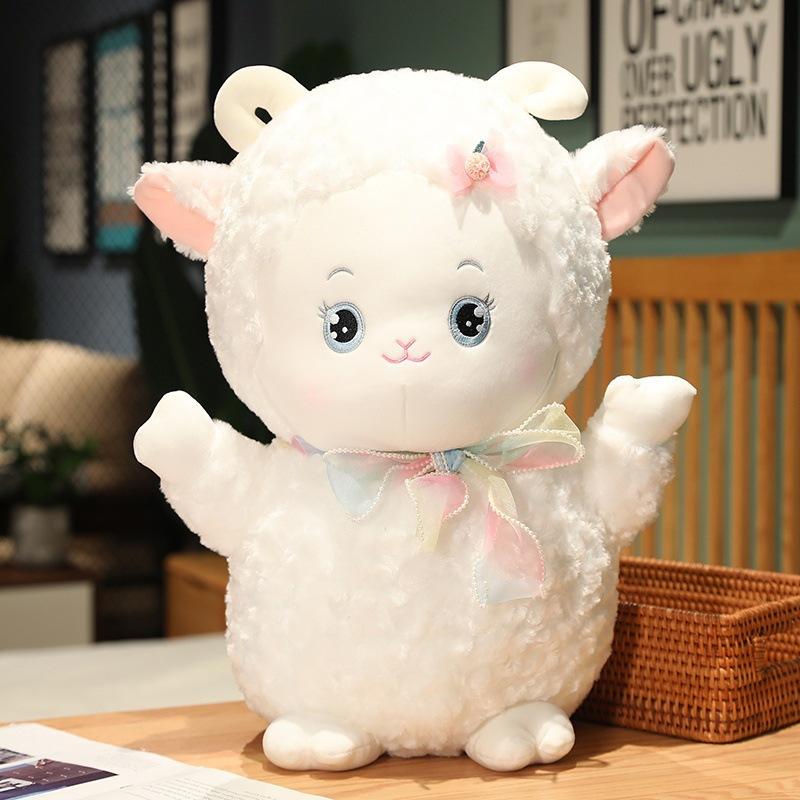 

Internet celebrity lamb doll plush toy cute cloth doll cute little sheep alpaca doll children s birthday gift 45 cm 0.55kg