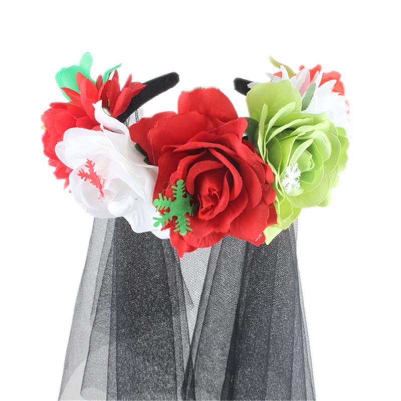 Elegantes Rosenblumen-Netz-Stirnband für Partys und Veranstaltungen