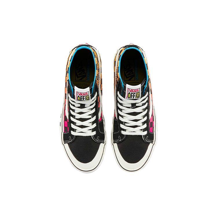 Vans T&C Surf Designs X Sk8-Hi 138 Decon Checkerboard Unisex Sneakers Multi-Color Marshmallow VN0A3MV1A5G