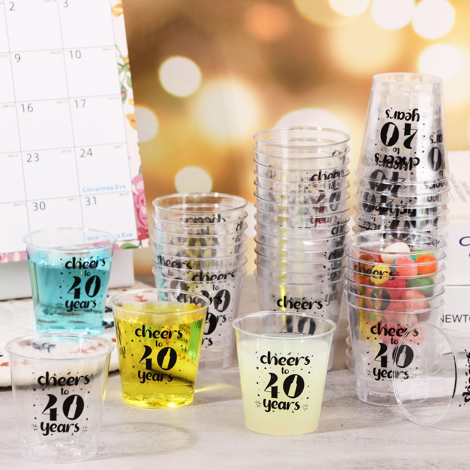 

100 шт., очки для вечеринки в честь 40-летия, украшения для 40-летия, украшения для вечеринки в честь 40-летия для женщин, мужчин, мужчин