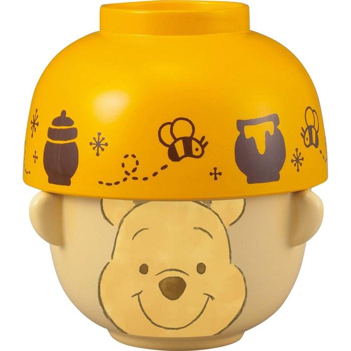 Disney Winnie the Pooh Pooh (Crayon Touch) Soup Bowl & Rice Bowl Set Mini SAN3003-7 Orange