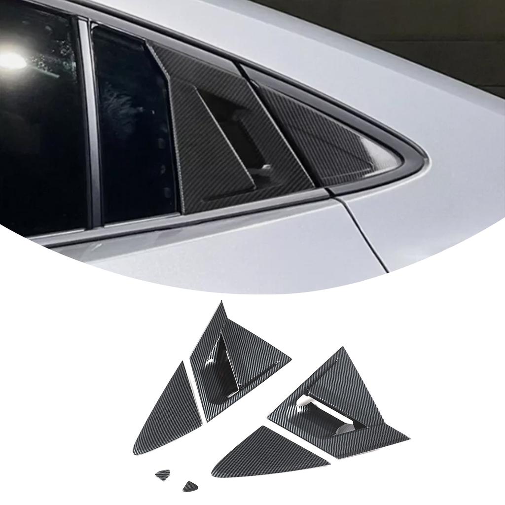 ABS Carbon fiber pattern kit Car central control gear panel, glass lifting frame cover Suitable for Toyota Prius 60 Series +