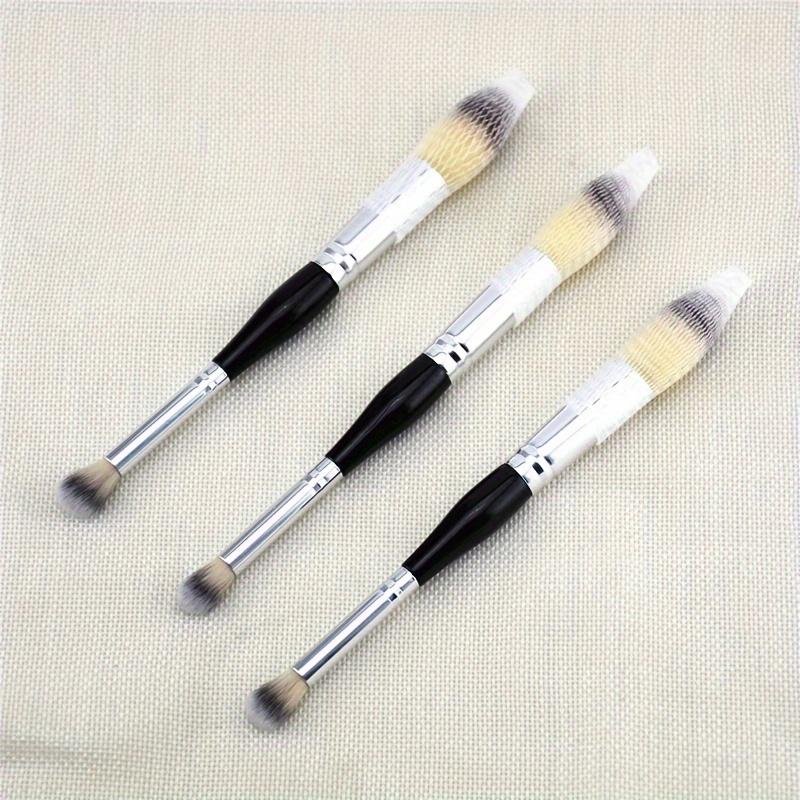 

Одна кисть для макияжа с двойной головкой, кисть для теней для век, кисть для румян, кисть для теней для носа, косметические инструменты 1pc