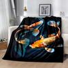 Koi Fish Blanket Soft & Cozy Suitable for Bedding Picnics Bed Four Seasons Universal Modern Style Suitable for Gifting Relatives and Friends