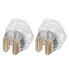 Multifunctional Clear Waved Pattern Wall Hook for Mops Sweepers Cleaning Accessories Adhesive Installation