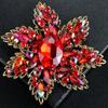 Luxury Elegant Colored Crystal Brooch Rhinestone Pearl Brooch Needle Clothing Suit Coat Accessories