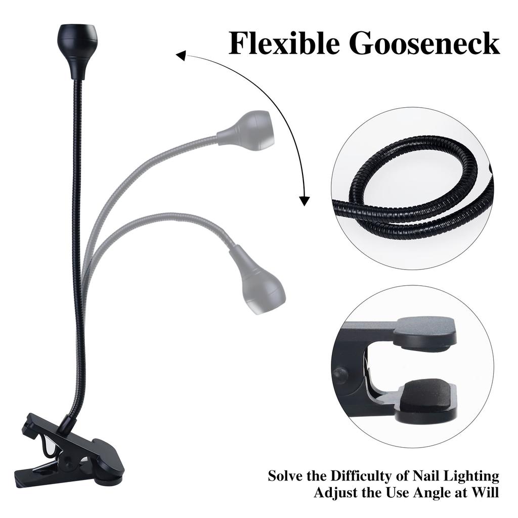 Mini Manicure Uv Glue Curing Light Purple Light With Clip And Switch Usb Light One Light Multi-Purpose