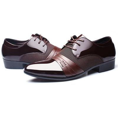 Fashion Former PU Leather Shoes for Men Lace Up Oxfords Wedding Shoes for Male Dress Shoes for Party Zapatos Para Hombre De Vestir