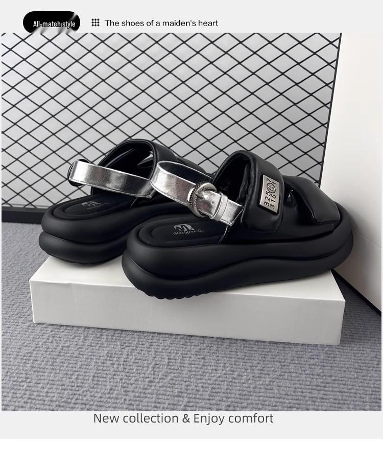 Women's Velcro Thick-Soled Soft Sport Sandals - Lightweight Summer Casual Beach Roman Style