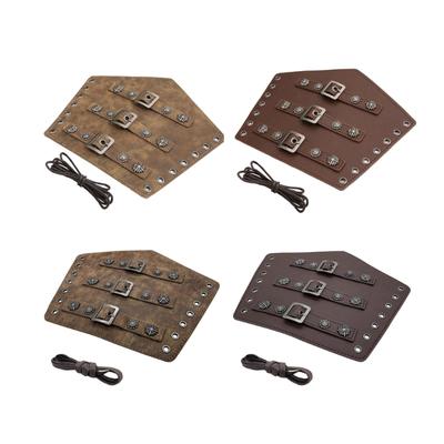 Cosplay-Requisiten Vintage PU Breite Armschienen Krawatte Armrüstung Manschetten Verstellbare Breite Mittelalterliches Armband Erwachsenen Radsport-Armband