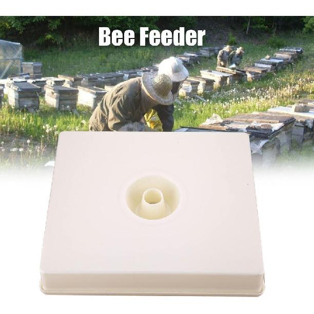 Bee Feeder Hive Top Beehive Water Feeding Beekeeping Supplies Beekeeper Tool Garden Farm Ranch,Plastic 4L Capacitry