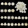 Beige Beads Flower Finding Charms Petal with Hole for Jewelry Makings Headwear Accessories DIY Crafted