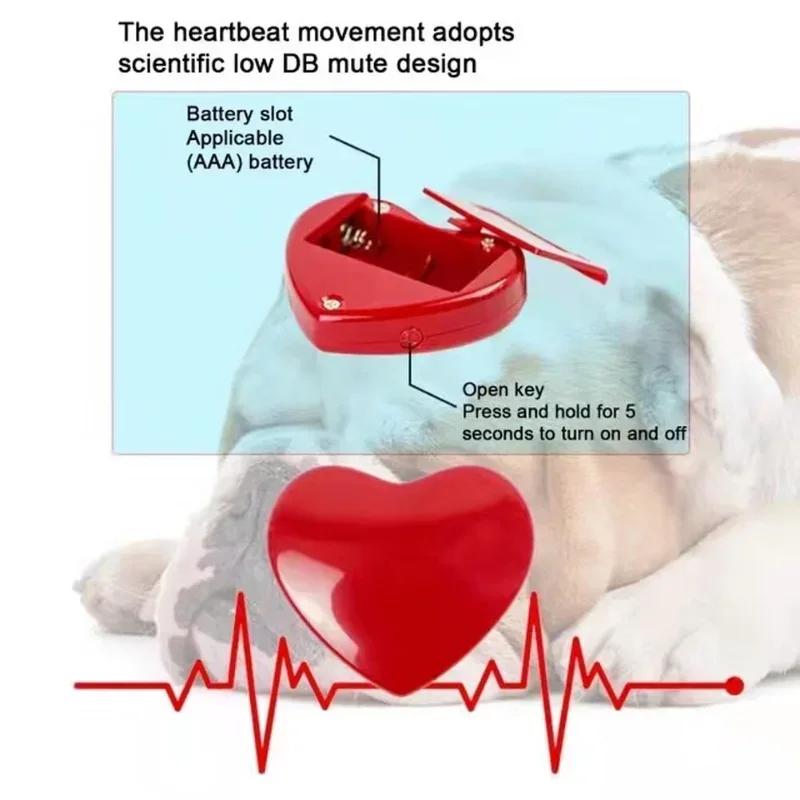 Smart  fleece Pet Love Snuggle Dog Heartbeat Stuffed Toy Comfortable Dogs Toy For Anxiety Relief Doggy Behavioral Training Aid