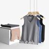 Export Tail Single Cut Label Winter Self-Heating Dralon Seamless Thermal Underwear Vest Men's Export Original Single Waistcoat