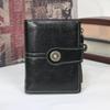 Women Short Hollow-Out Wallet Vintage PU Leather Multi Card Holder Zipper Coin Purse Small Lady 3 Fold Clutch Wallet