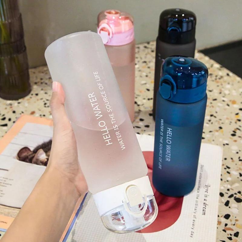 780ml Sports Water Cups Plastic Anti Fall Primary School Students Portable Summer Tea Making Cups with Portable Bottles