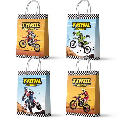 Motorcycle Party Gift Bags, 24 Pcs Dirt Bike Party Bags Set Motocross Themed Party Favor Bags Party Gift Treat Bags for Birthday Party Decorations