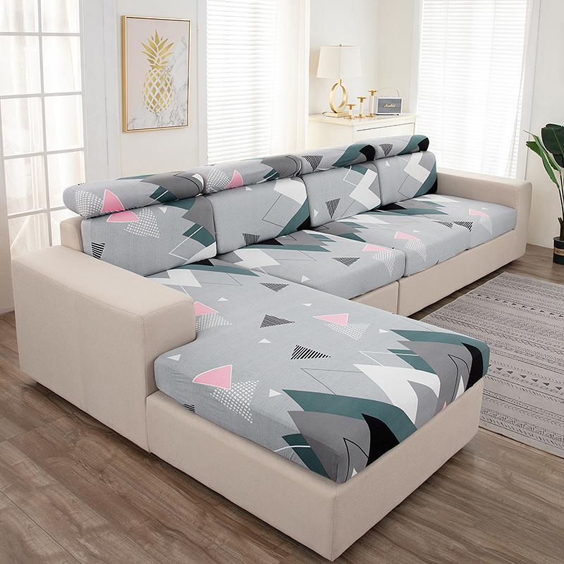 Elastic Sofa Seat Cushion Cover Pet Kids Furniture Protector Stretch Chair Cover Washable Removable Slipcover 1/2/3/4 Seater