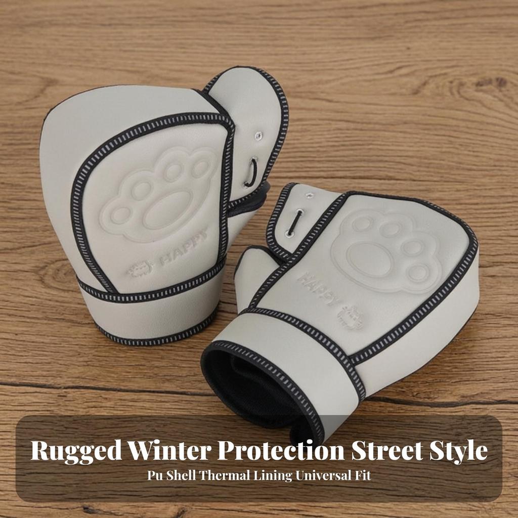 Waterproof Motorcycle Handlebar Mitts | Widened Elongated Cuff,