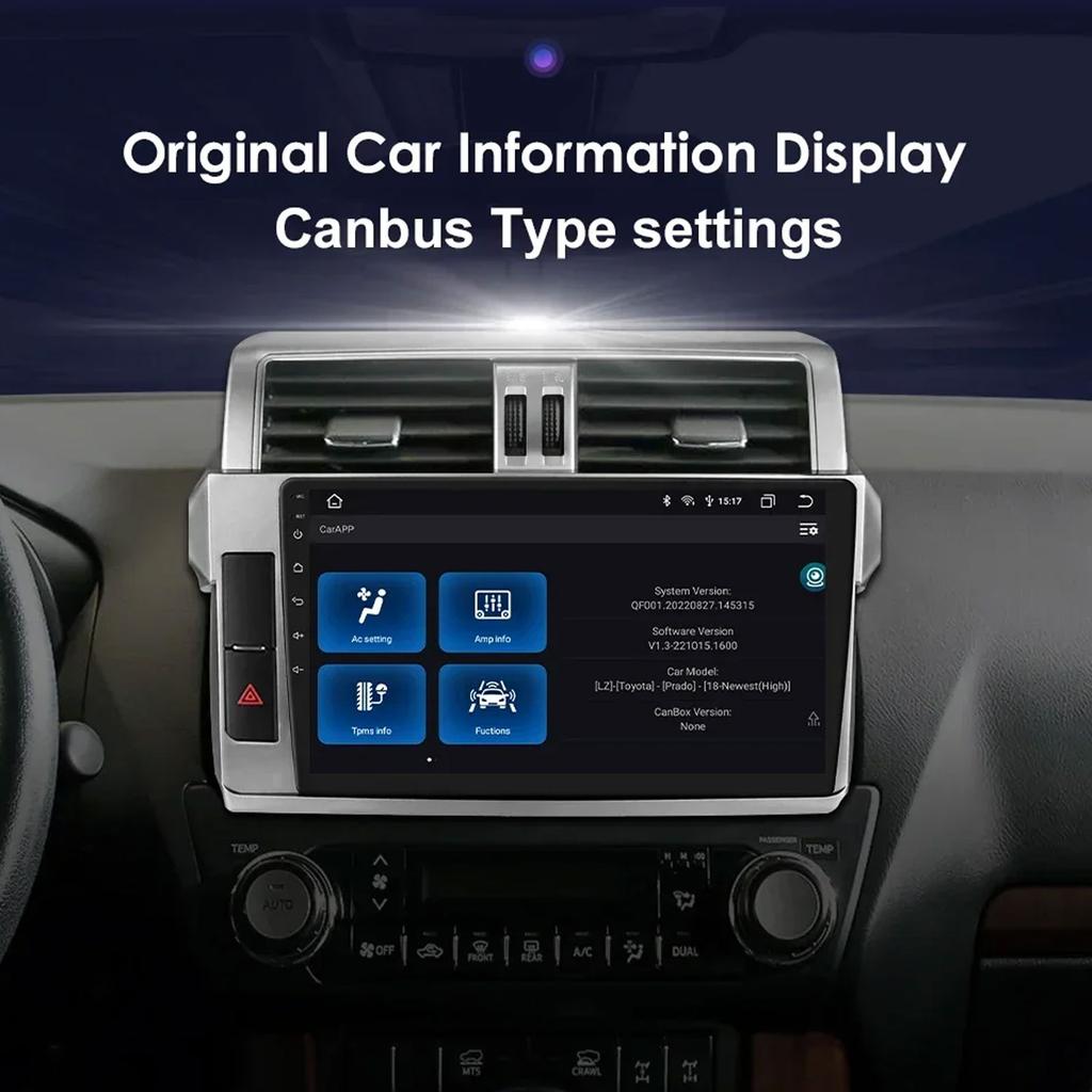 Hizpo 2 Din Android Auto Intelligentes Carplay Stereo Für Toyota Land Cruiser Prado 150 2013 - 2017 Autoradio Multimedia Video Player Navigation GPS