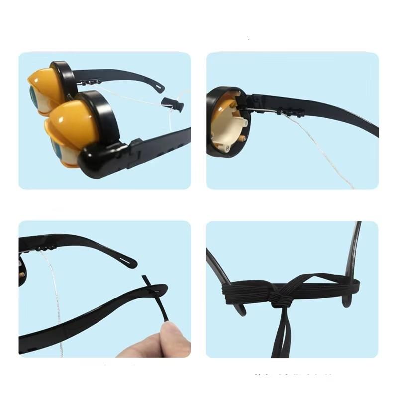 1 Stück Lustige Brille Verrückte Augen Requisiten für Erwachsene Kinder Verrückt Blinzelnd Große Froschaugen Spielzeug Zubehör für Party Weihnachten Halloween